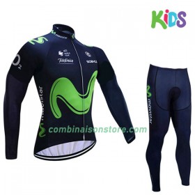Combinaison Cycliste M/L + Collant sans Bretelles 2017 Movistar Team Enfant N001